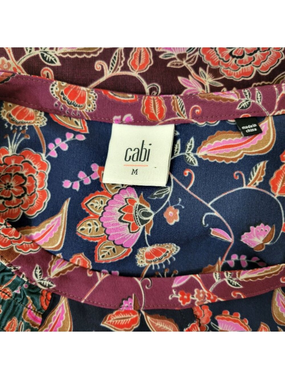 Cabi Maxi Dress Retro Flower Boho Print Size Medium - Picture 4 of 4